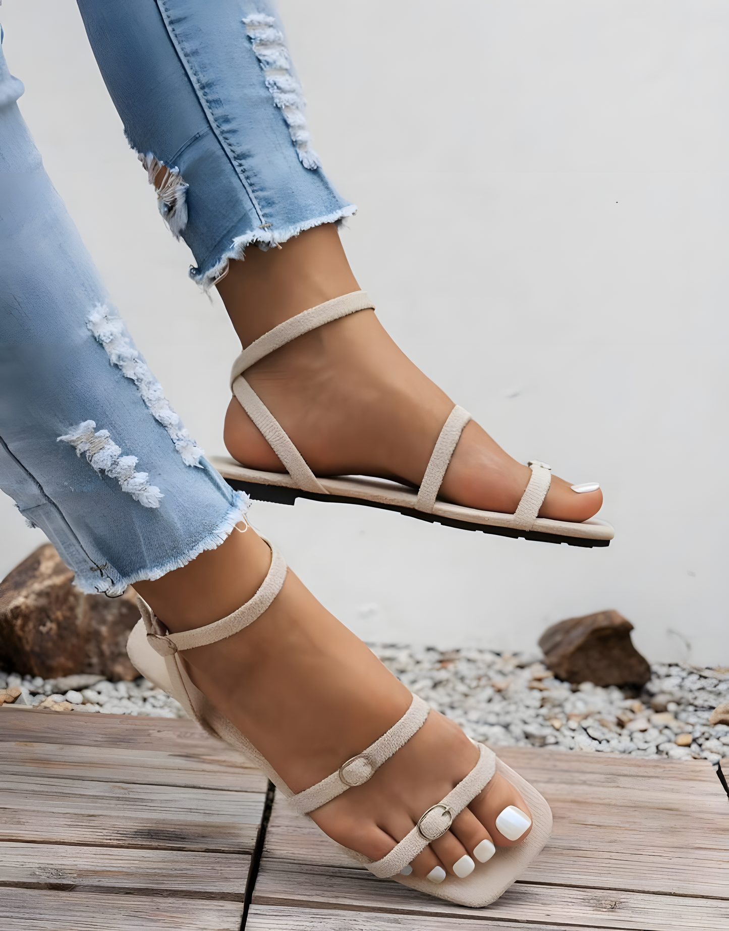 Sandales à bout unique pour femme
